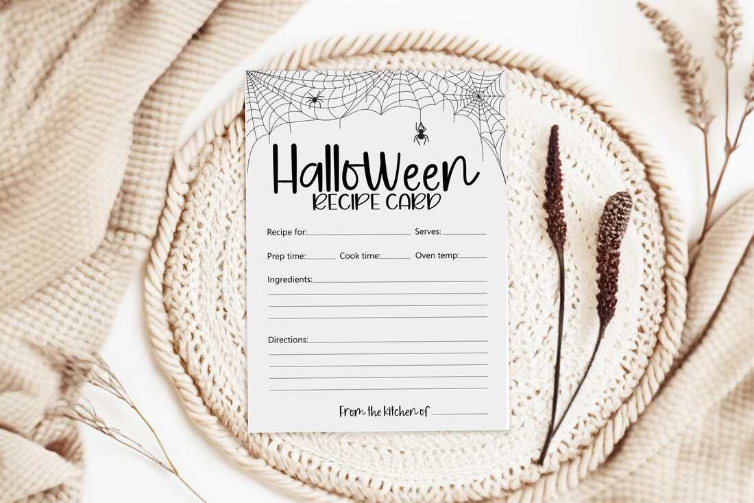 Halloween recipe card