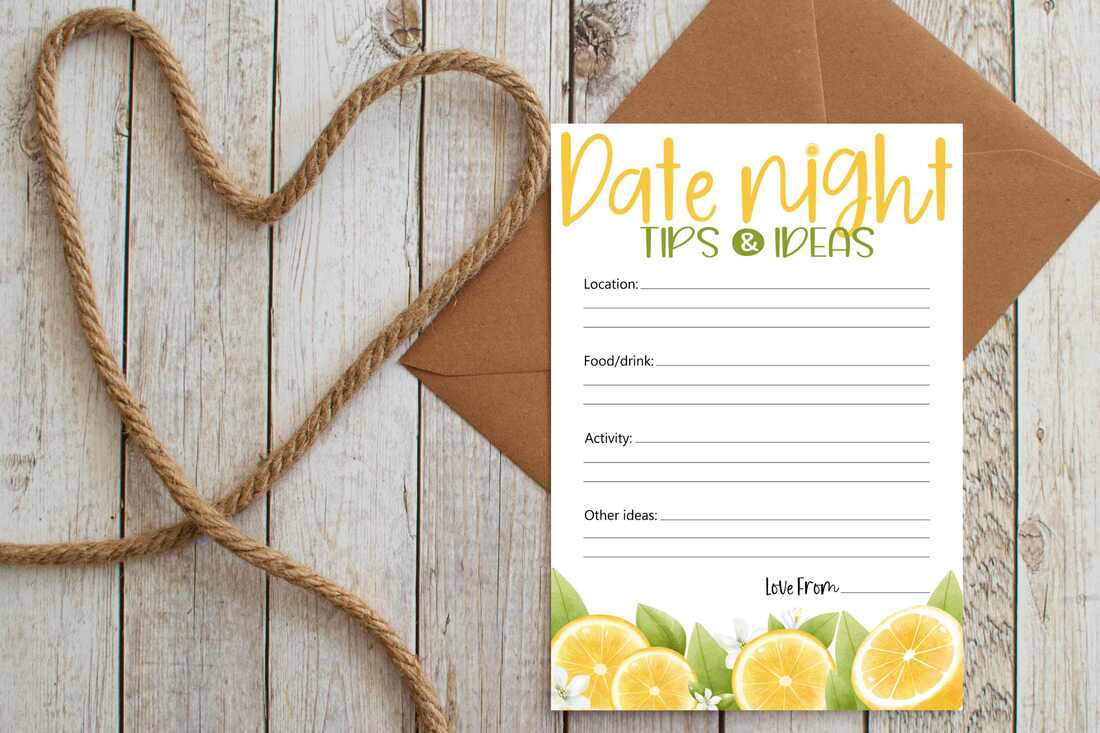 Date night game printable