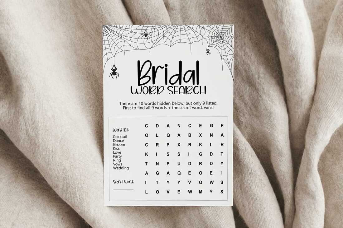 Simple hen party word search - Halloween themed