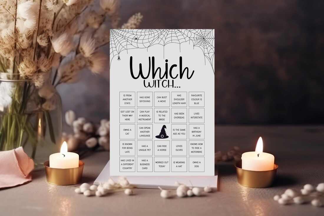 Which witch bingo game card