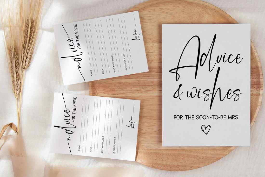 Advice for the Bride Printable Pack