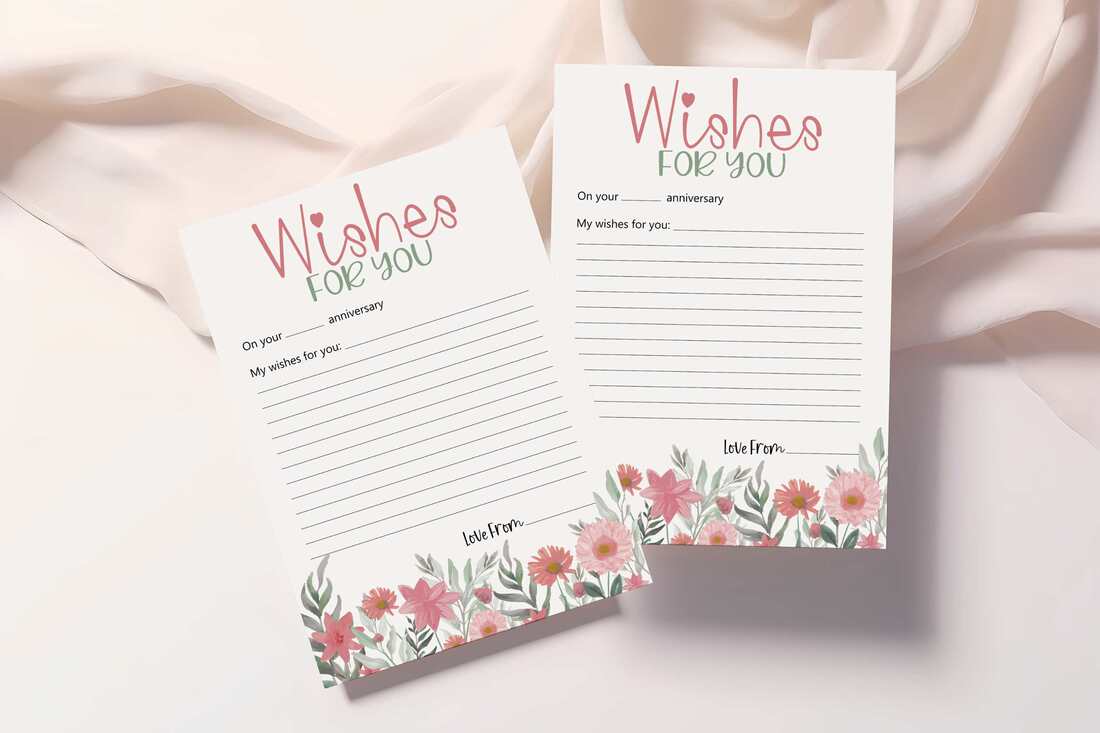 Anniversary wishes game card - pink floral theme