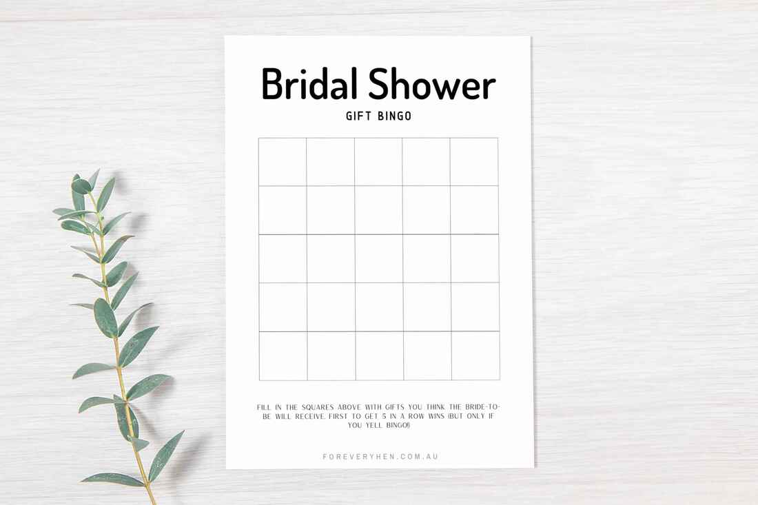 FREE Bridal Shower Gift Bingo Printable