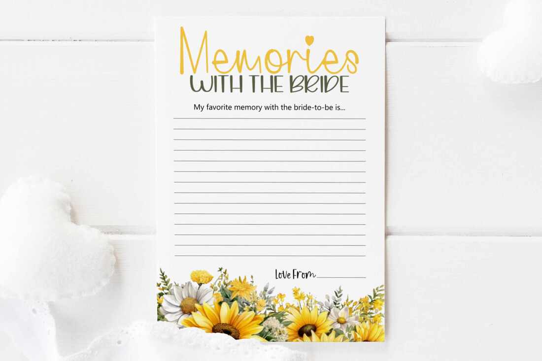 Sunflower themed 'memories' game