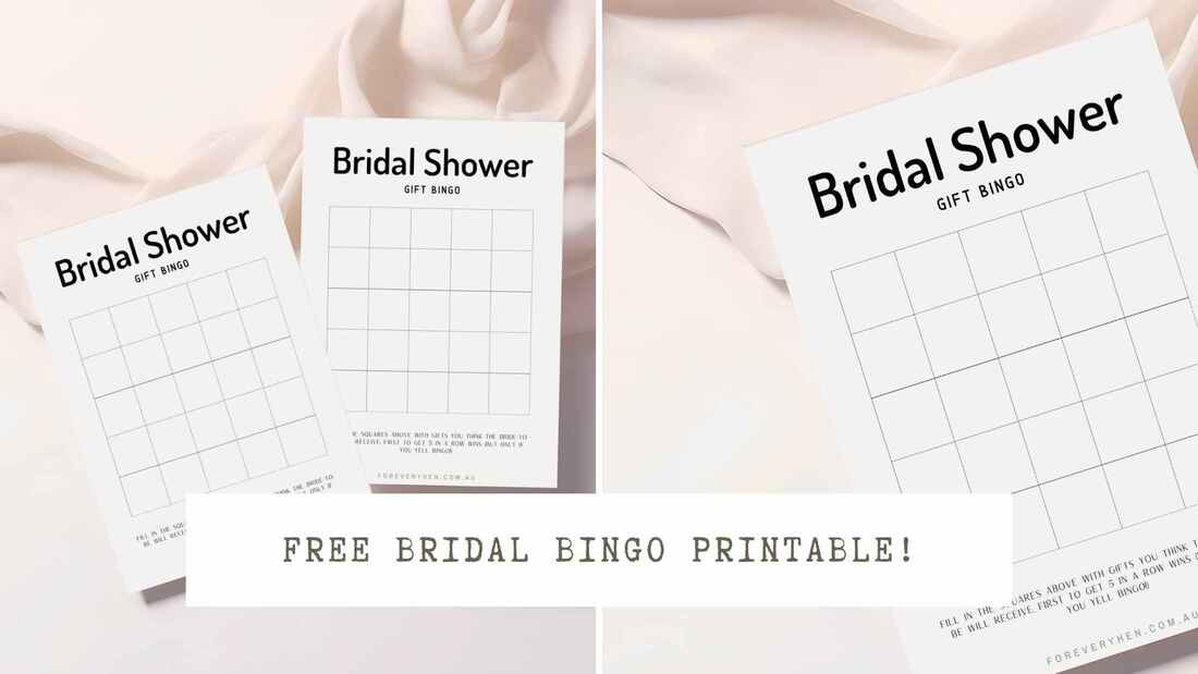FREE Bridal Shower Bingo Printables