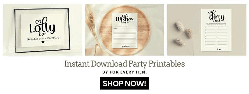 Party Printables - instant download games, signs and more