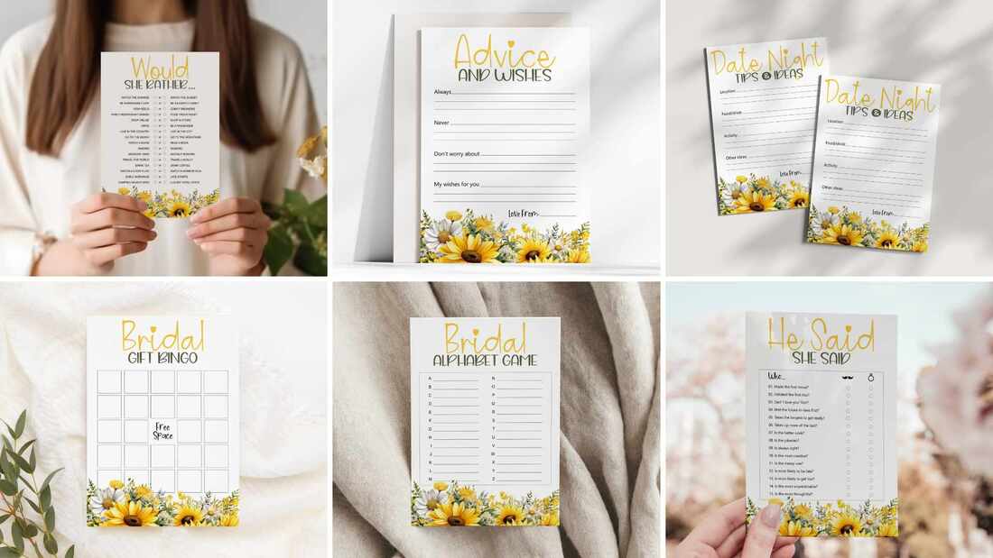 Sunflower printable collection