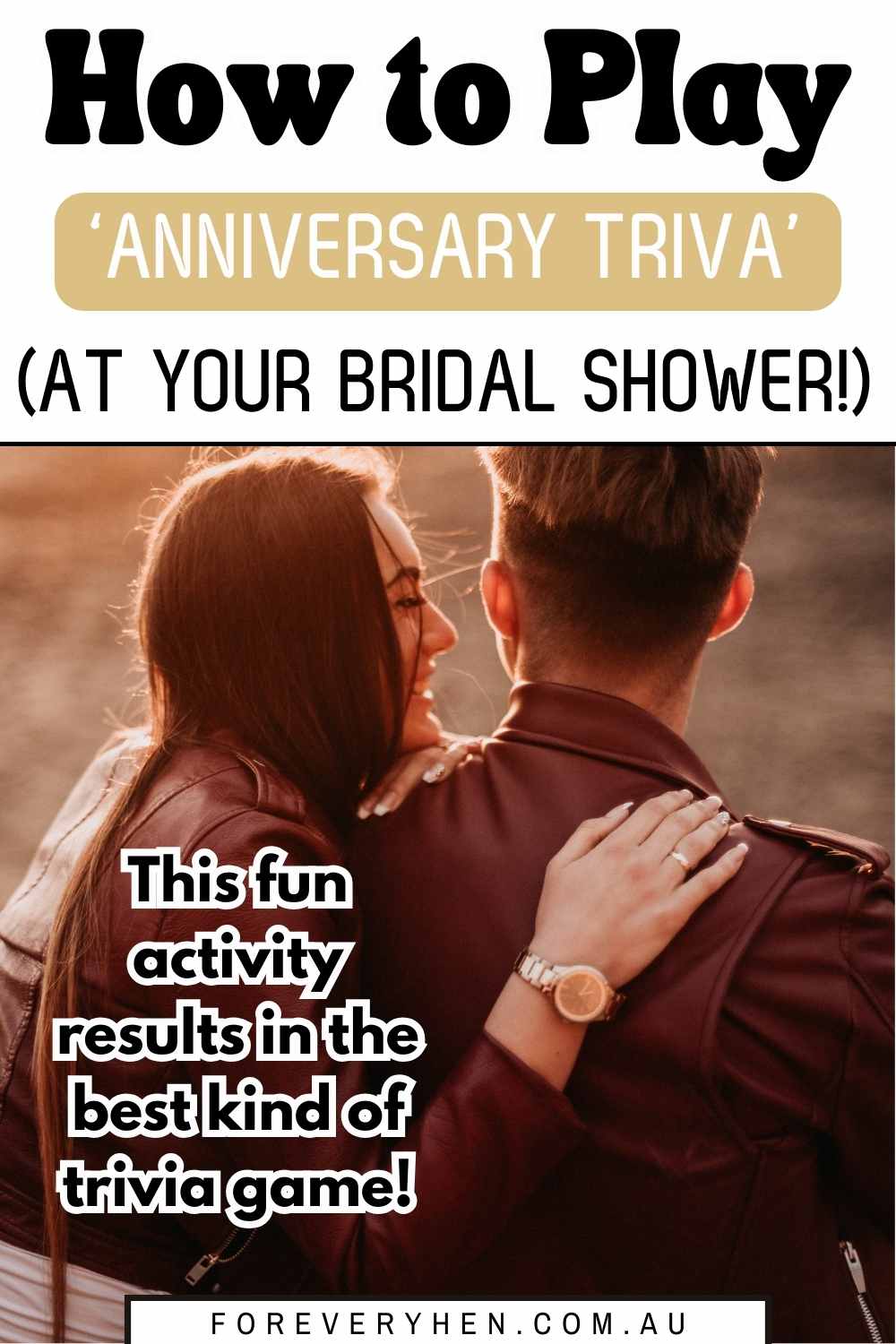 Image of a Couple holding hands. Text overlay: Forget anniversary wishes, it's time to play anniversary trivia!