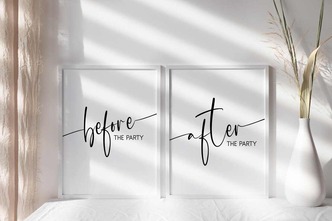 Hen Party Game Ideas - before and after the party game signs