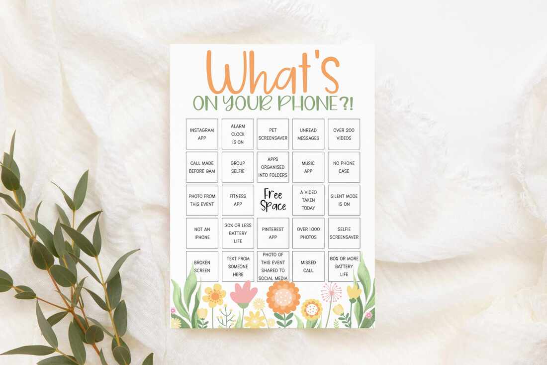 What's on your phone bingo - spring series