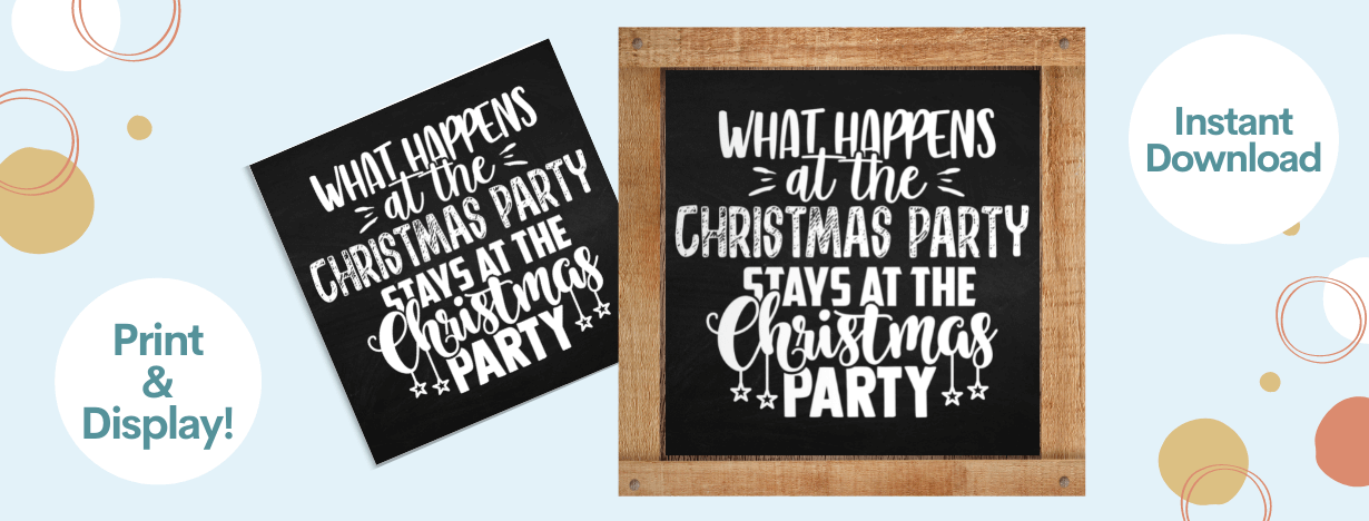Christmas Party Sign Printables