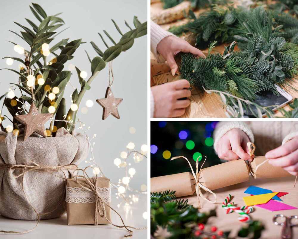 Christmas Themed activity ideas such as wreath making and homemade crackers