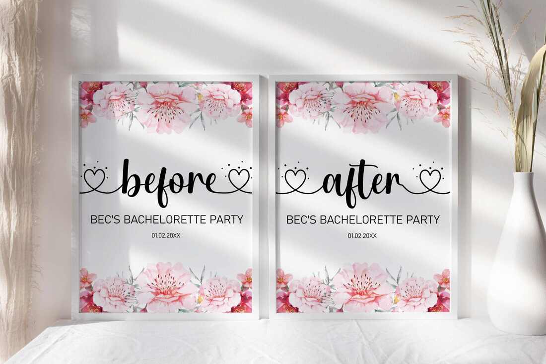 Before and After Bachelorette Party Signs
