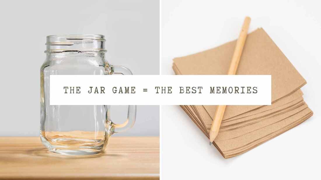 How to Play 'The Jar' Game blog header - featuring images of a jar and pencil on kraft paper