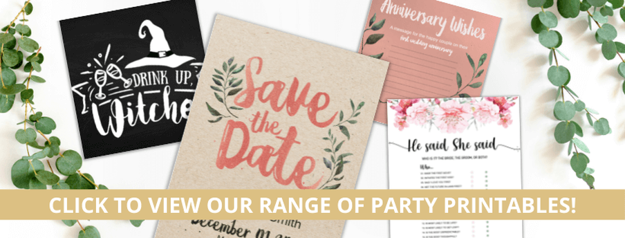 Party Printables for your Laser Tag Hens