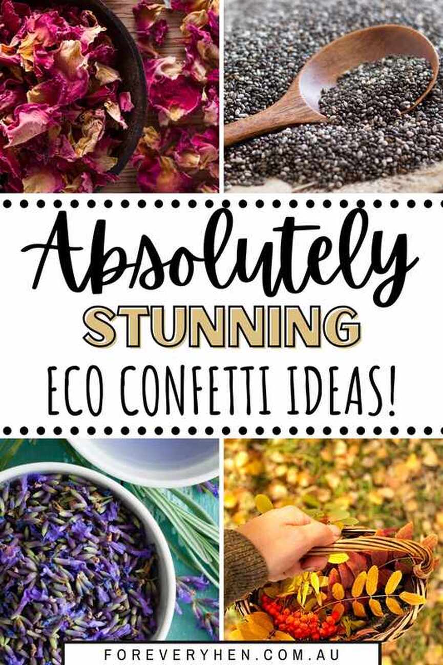 An eco bag filled with lavender buds. Text overlay: The very best eco confetti ideas (for your next event!)