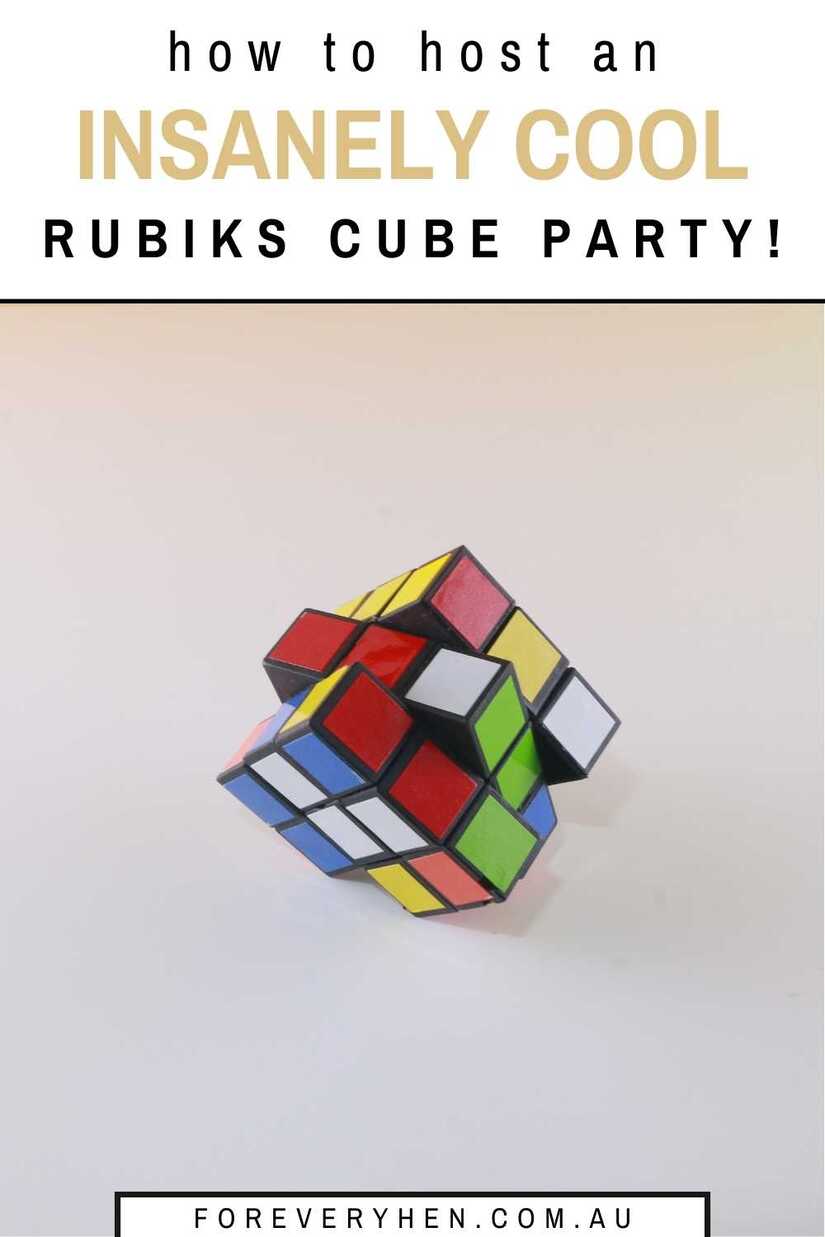 Image of a rubik's cube. Text overlay: How to host an insanely cool rubiks cube party!