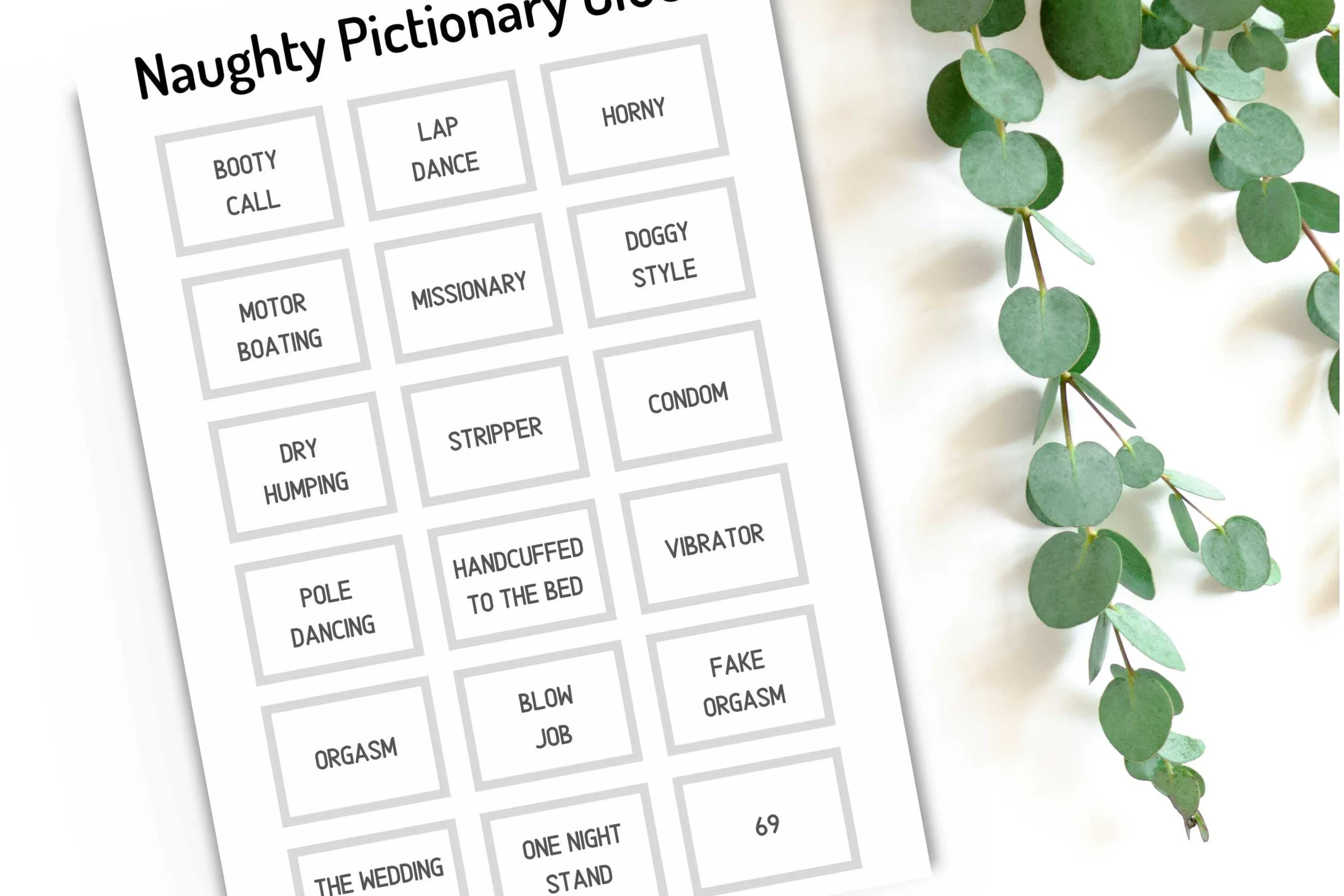 Pictionary Words (FREE Printable!)