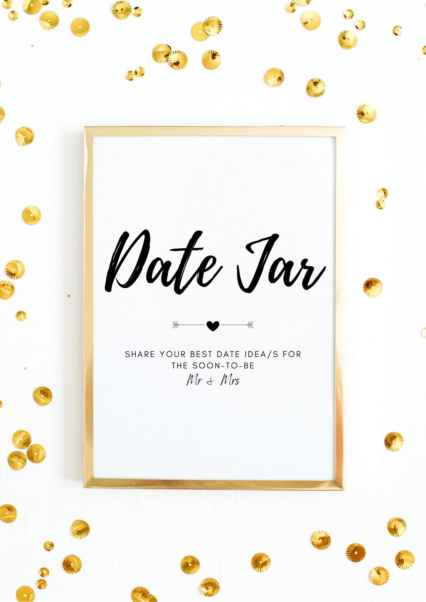 Date Jar Sign Free Printable