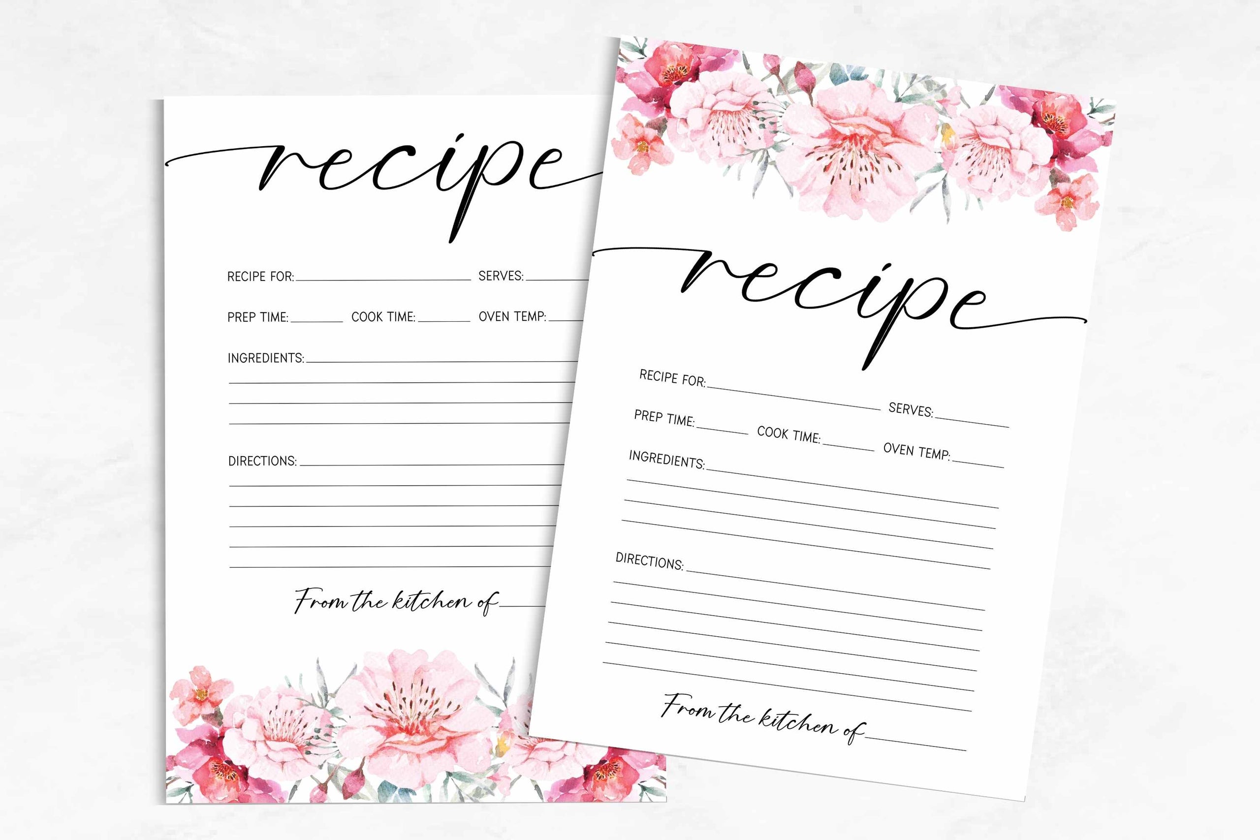 The Pink Recipe Card Printable that Turns into the Most BEAUTIFUL ...