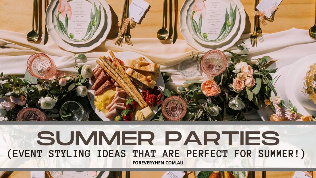 Summer hens party and kitchen tea styling ideas