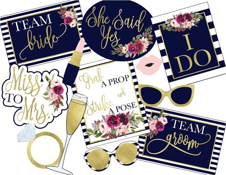 Printable photobooth props